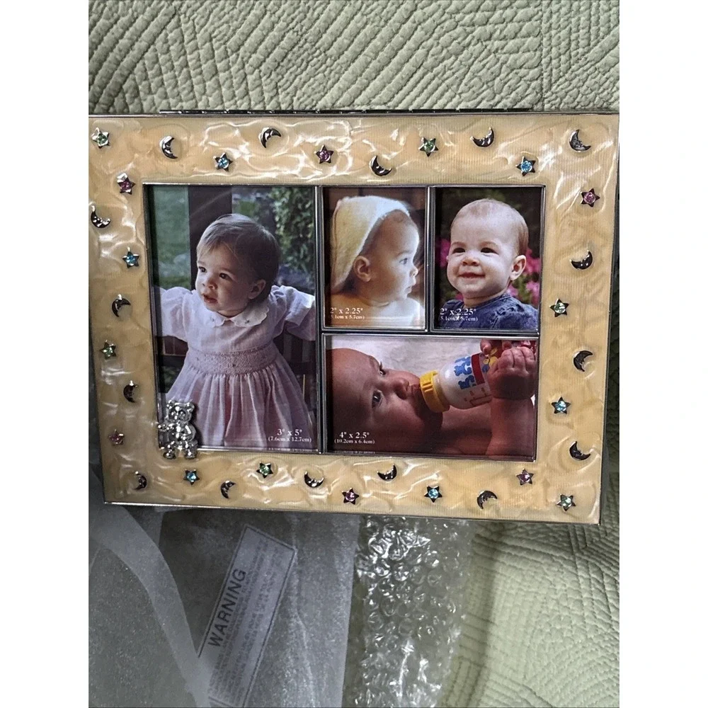 Astor Lane Baby Keepsake Photo Storage Box Yellow Moon Stars New in Box 10x8